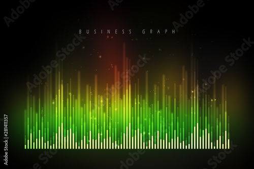2d rendering Stock market online business concept. business Graph 