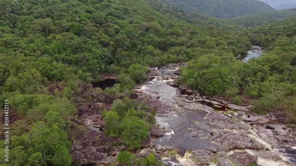 Aerial view of Corocoro river. Amazonia, Venezuela Aerial view of Corocoro river. Amazonia, Venezuela