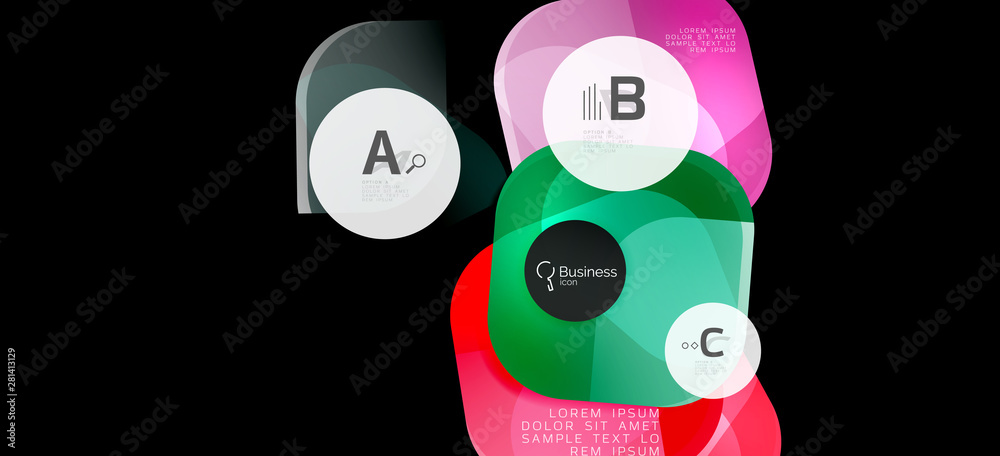 Retro colorful geometric background - circles on black, great design for any purposes. Creative minimal concept Retro colorful geometric background - circles on black, great design for any purposes. Creative minimal concept