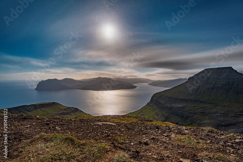 Long exposure top view of Faroe Islands at dusk © F.C.G.