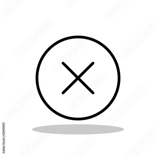 Cross icon in trendy flat style. No sign / X button symbol for your web site design, logo, app, UI Vector EPS 10. - Vector