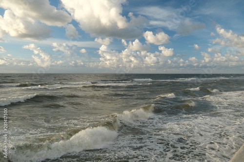Fototapeta Naklejka Na Ścianę i Meble -  View of storm seascape. Sea wave during storm in Baltic sea