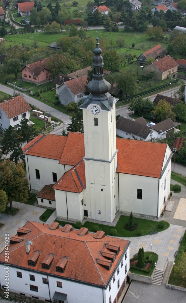 Fototapeta premium Church of the Assumption of the Virgin Mary in Klostar Ivanic, Croatia