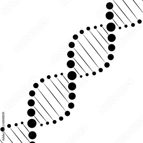 Illustration of DNA Helical Cells on White Background