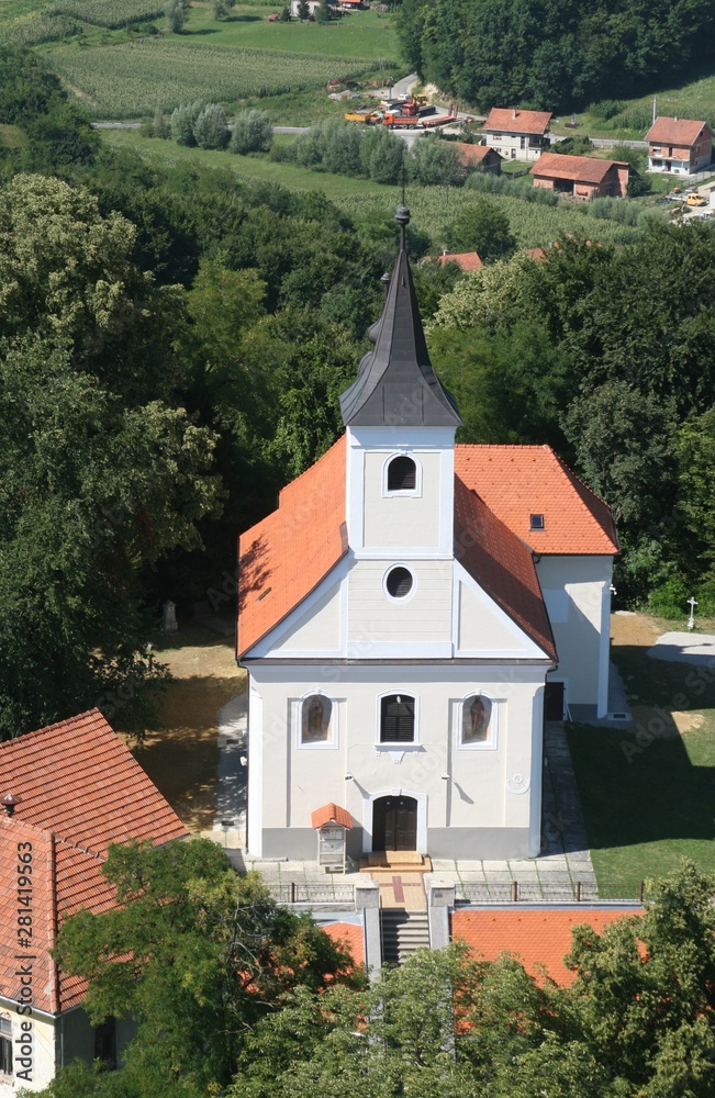 Parish church of Saint Barbara in the Bedekovcina, Croatia