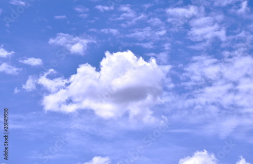 cloud spreading on sky in sunny day