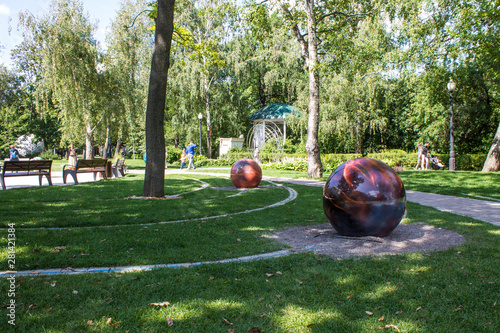 Model of the solar system in Sokolniki Park © Inna