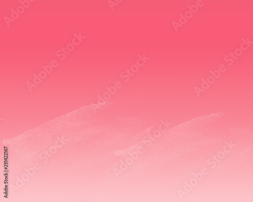 Abstract drawing in white color on a pink background