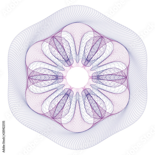 Watermark, rosetta guilloche, security  design for  background  certificate,