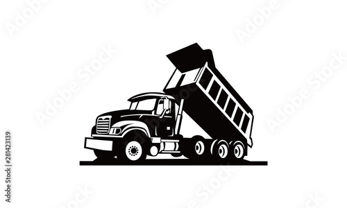 Truck Icon logo design vector