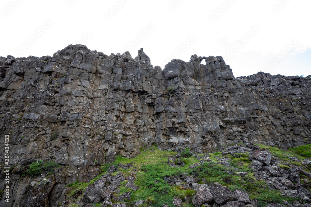 Thingvellir National Park, Iceland. North American and Eurasian tectonic plates