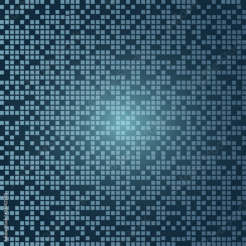 Background of small squares in turquoise color