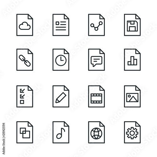 Files - Line Icons Set