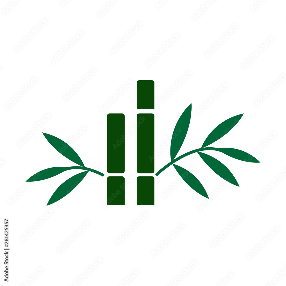 bamboo leaf icon logo vector design template bamboo leaf icon logo vector design template