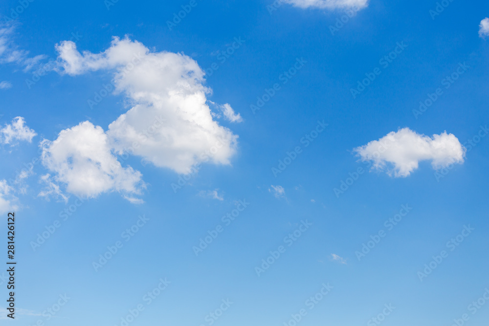 Fototapeta premium White clouds with blue sky background.