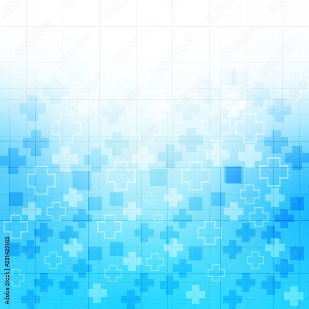 Pharmacy turquoise background with crosses of different sizes Pharmacy turquoise background with crosses of different sizes