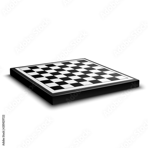 Realistic board for playing checkers or chess
