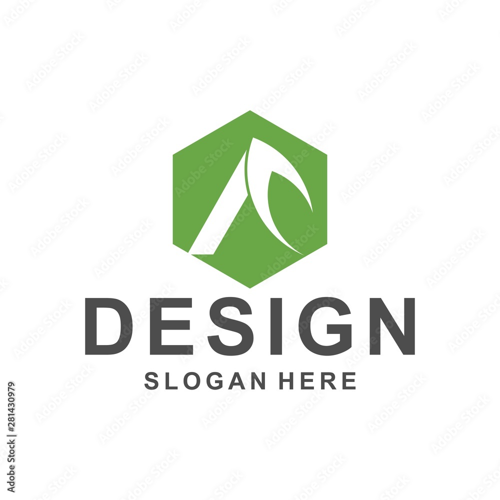 letter a nature logo template green tree leaf letter a nature logo template green tree leaf