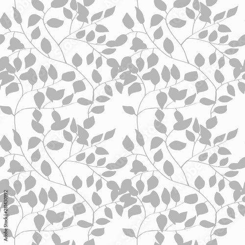 Floral abstract seamless pattern leaves