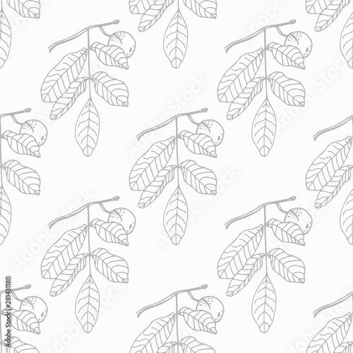 abstract seamless floral pattern Walnut
