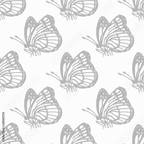 seamless vector pattern with butterflies