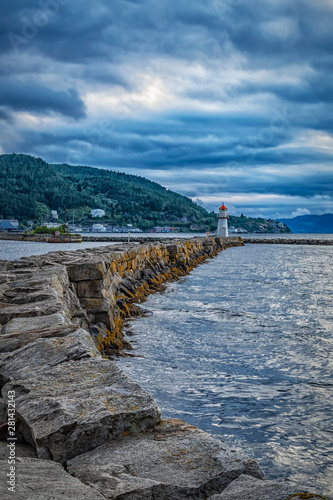 Trondheim Lighthouse at Sunset Portrait