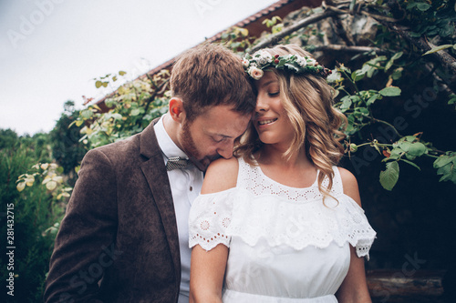 Amazing wedding couple. Boho wedding. 