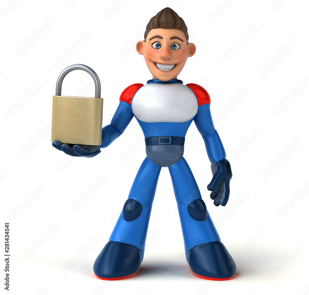 Super modern superhero - 3D Illustration Super modern superhero - 3D Illustration