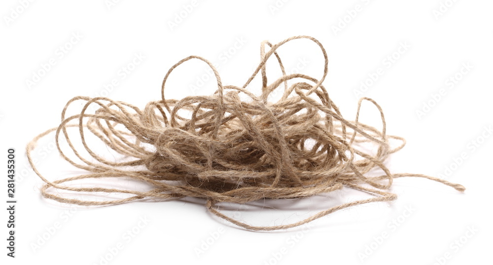 Rope isolated on white background texture Rope isolated on white background texture