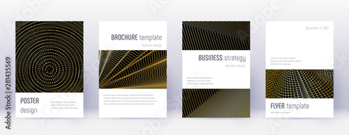 Minimalistic brochure design template set. Gold ab © Begin Again