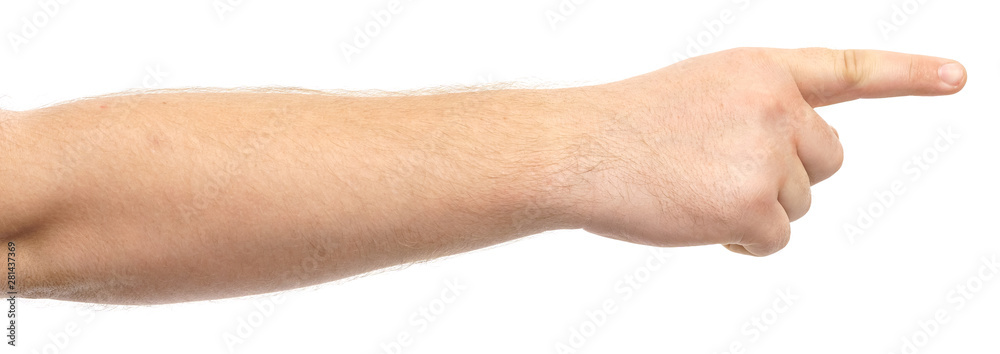 Male hands show gesture isolate on white background. Male hands show gesture isolate on white background.