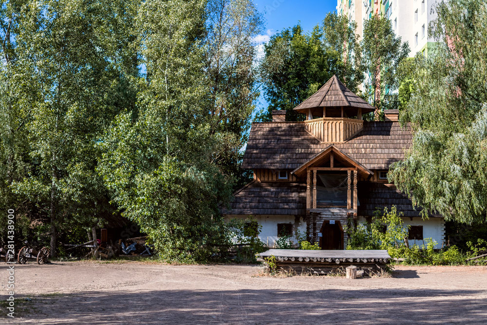 Mamayeva Sloboda museum in Kyiv city, Ukraine