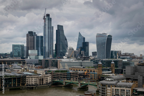 London cityscape with modern buildings