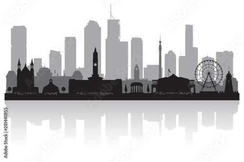 Brisbane Australia city skyline silhouette