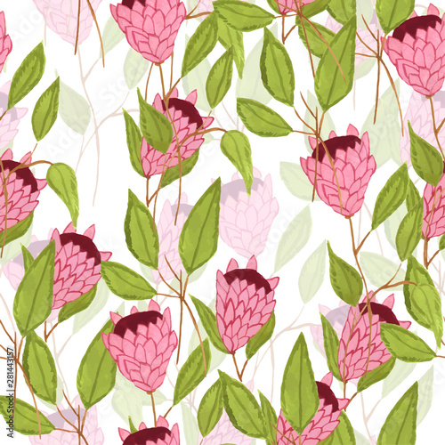Vector illustration of a seamless floral pattern in spring for Wedding, anniversary, birthday and party. Design for banner, poster, card, invitation and scrapbook vibrant