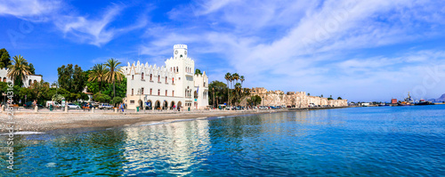 Travel (cruise) in Greece - picturesque port of Kos island. Dodecanese