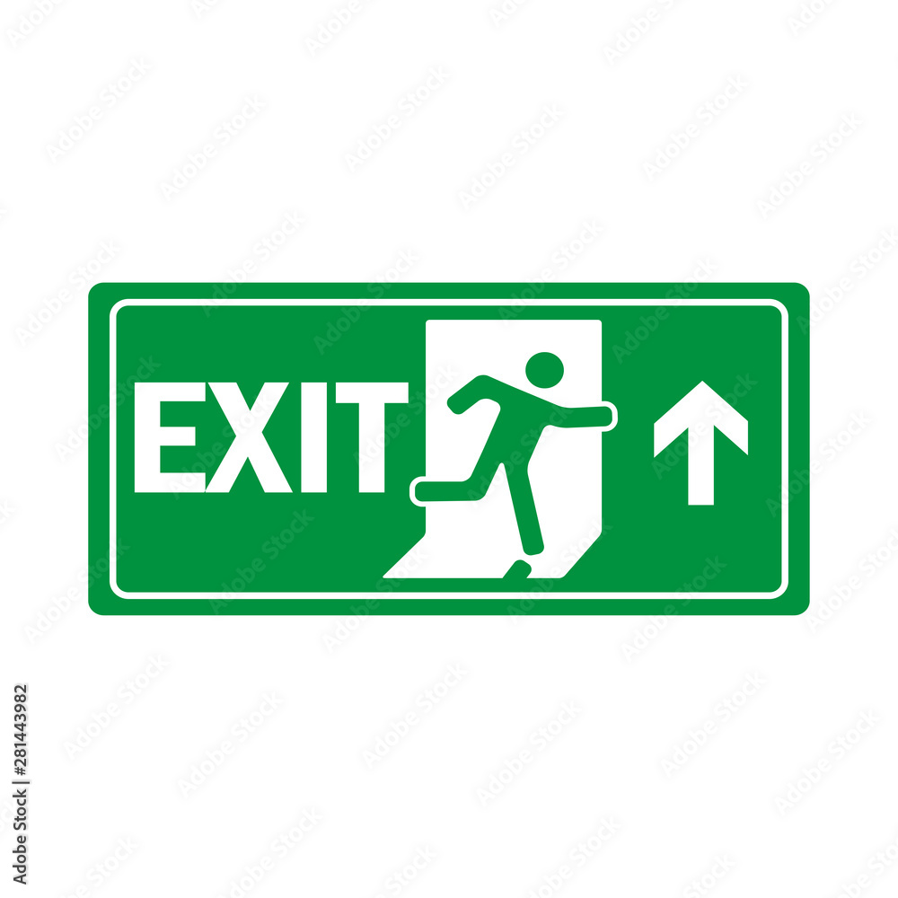 fire exit icon vector design template fire exit icon vector design template