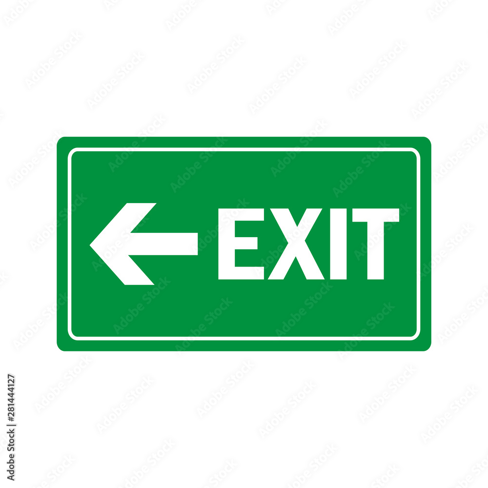 fire exit icon vector design template fire exit icon vector design template