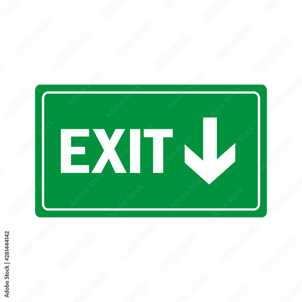 fire exit icon vector design template fire exit icon vector design template