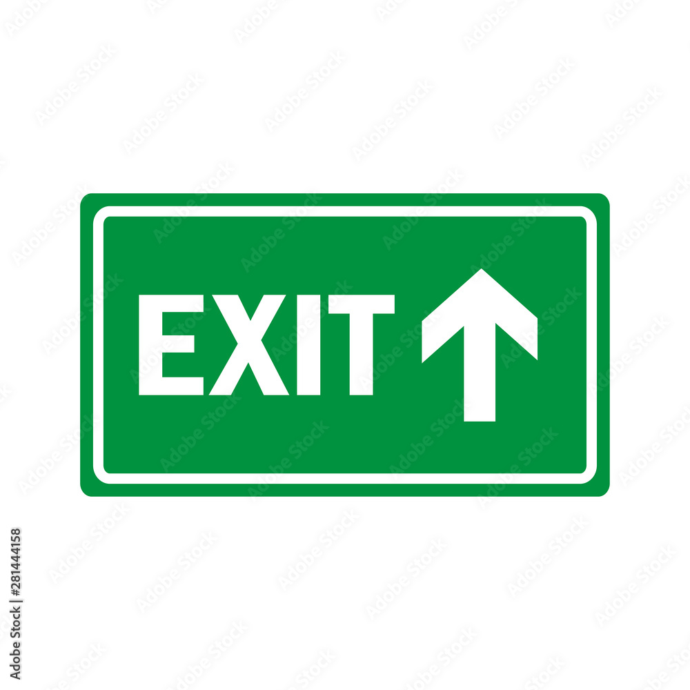 fire exit icon vector design template fire exit icon vector design template