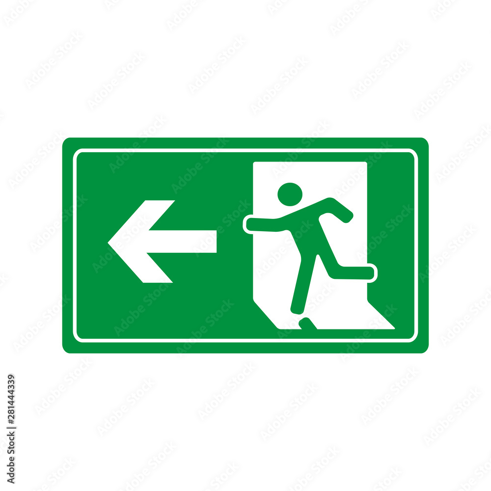 fire exit icon vector design template fire exit icon vector design template