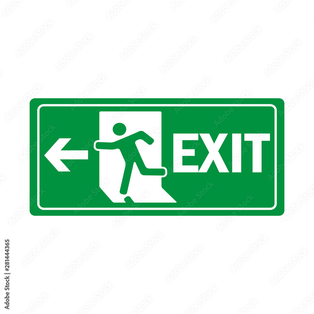fire exit icon vector design template