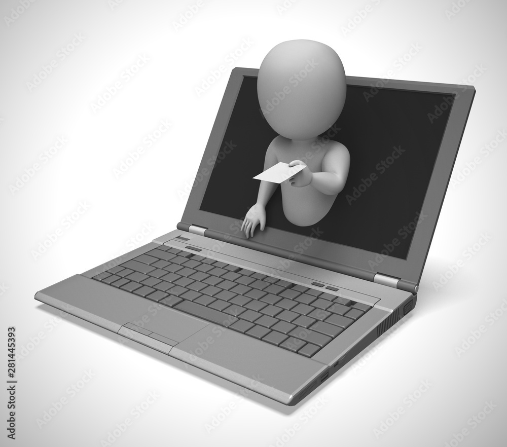 Email concept icons means electronic mail correspondence using internet - 3d illustration Email concept icons means electronic mail correspondence using internet - 3d illustration