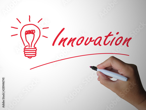 Innovation concept icon means creation using revolutionary ideas - 3d illustration