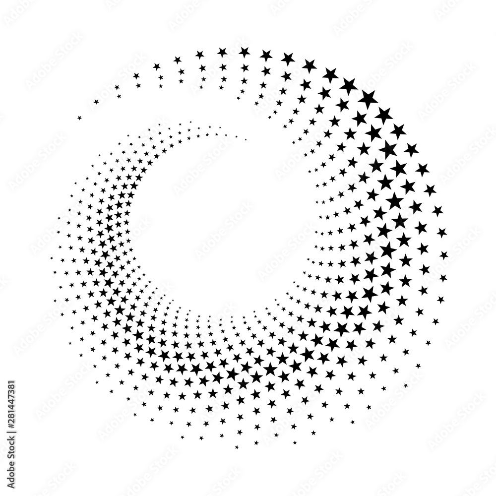 Original abstract halftone background backdrop of star-shaped dots