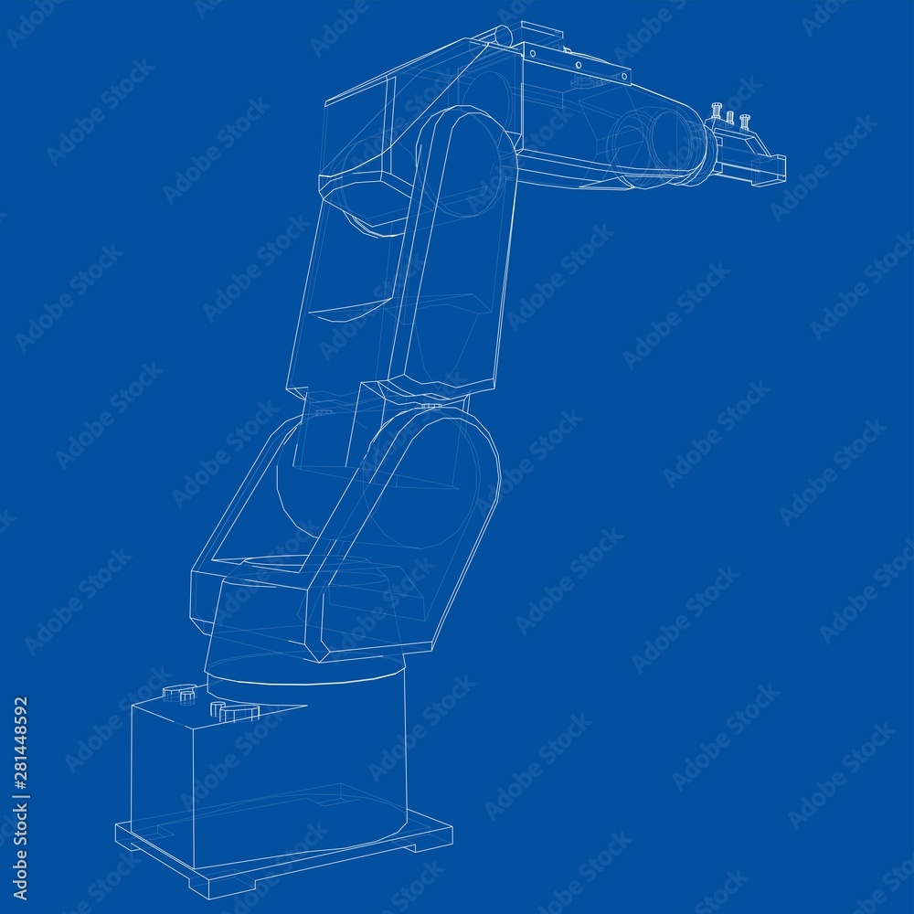 Industrial robot manipulator. Vector