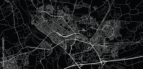 Fototapeta Naklejka Na Ścianę i Meble -  Urban vector city map of Deventer, The Netherlands