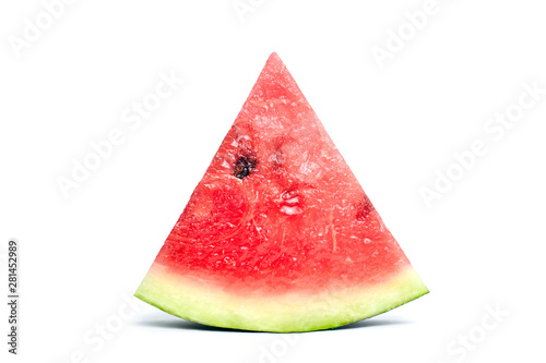 Sliced ripe watermelon isolated on white background