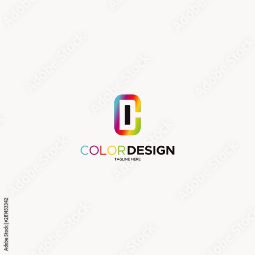LETTER C AND D FOR COLOUR DESIGN LOGO