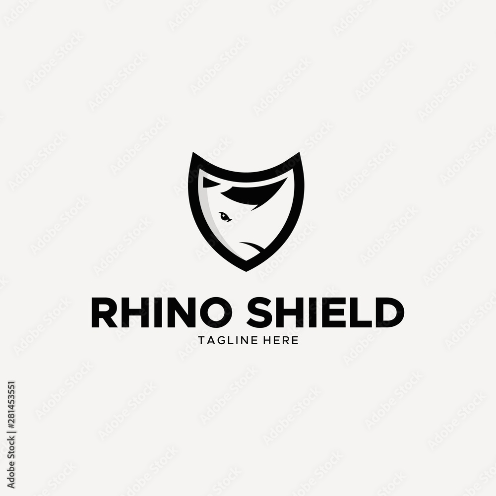 Obraz premium RHINO SHIELD LOGO DESIGN UNIQUE